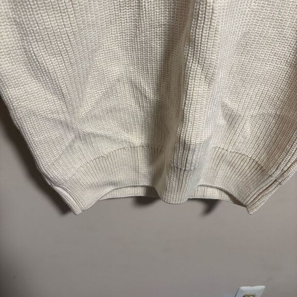 Zara White Ribbed Knit Oversized Sweater Vest- Size Small - Picture 2 of 8